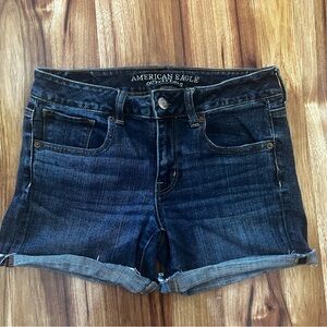 American Eagle Outfitters Midi Super Stretch Jean Shorts